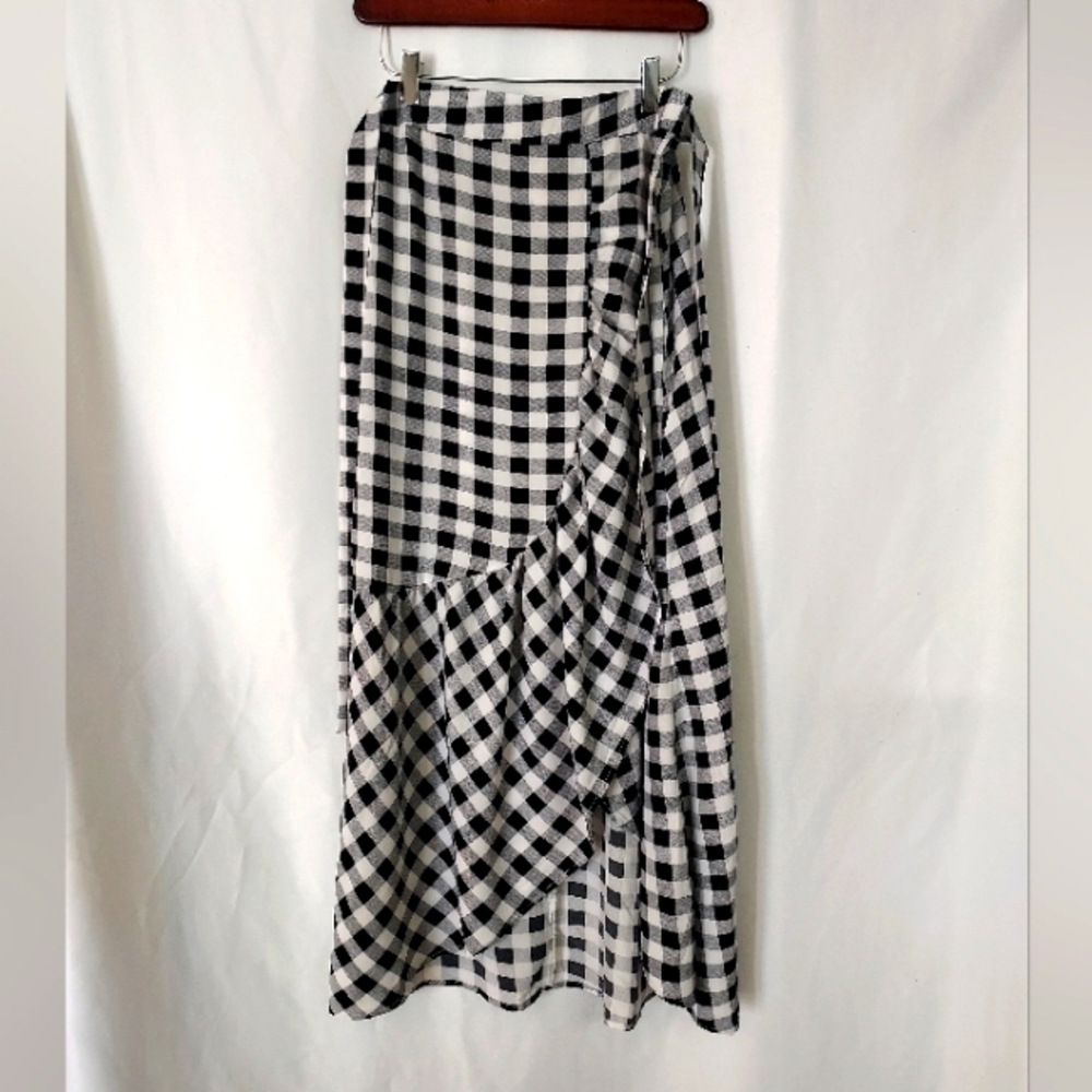 Zafiro NWT Black/White Checkered Long/Maxi Skirt Size L/XL